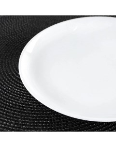 Тарелка фарфоровая обеденная с утолщённым краем Wilmax Olivia Pro d 23 см цвет белый Wilmax england