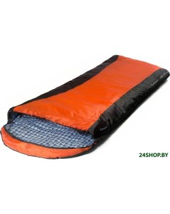 Спальный мешок Cougar 250 Grand R zip правая молния оранжевый черный Campus