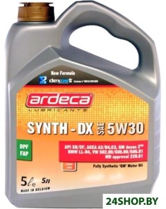 Моторное масло SYNTH DX 5W 30 5л Ardeca