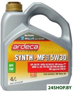 Моторное масло SYNTH MF 5W 30 4л Ardeca
