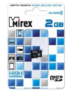 Карта памяти microSD Class 4 2GB 13612 MCROSD02 Mirex