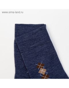 Носки мужские махровые шерстяные цвет джинс размер 25 Grand line