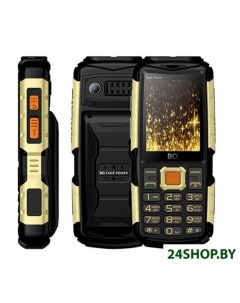 Мобильный телефон BQ 2430 Tank Power черный золотистый Bq-mobile