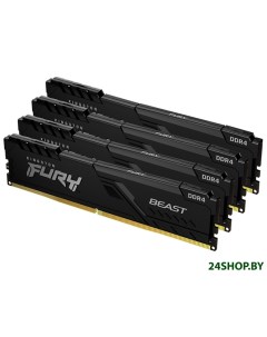 Оперативная память FURY Beast 4x16GB DDR4 PC4 25600 KF432C16BB1K4 64 Kingston