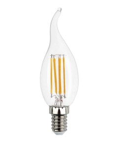Лампа светодиодная филаментная C37 свеча на ветру 4Вт Е14 4000К VT 1997 V-tac