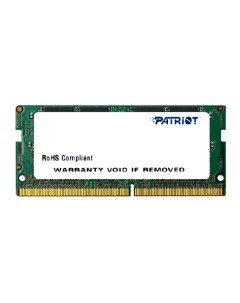 Оперативная память Patriot 4GB DDR4 SO DIMM PC4 17000 PSD44G213381S Patriot (компьютерная техника)