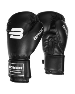 Перчатки боксёрские Basic к з 12 OZ цвет черный Boybo