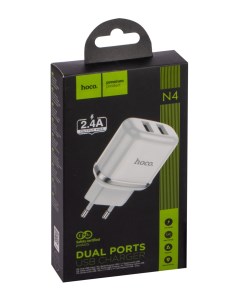Сетевое зарядное устройство Hoco N4 (белый) 2 USB, 2.4A