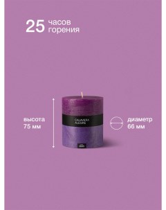 Свеча столбик 66 75 мм фиолетовый Calavera alegre