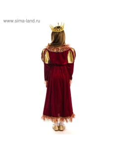 Детский карнавальный костюм Королева платье корона рост 134 см Карнавалия чудес