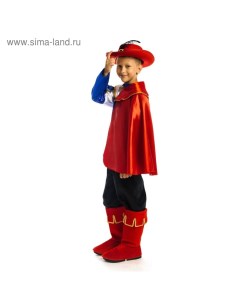Детский карнавальный костюм Кот в сапогах р 34 рост 134 см Карнавалия чудес