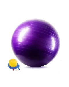 Мяч гимнастический фитбол с насосом 65 см фиолетовый Ametist