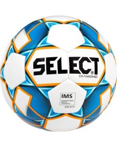 Мяч футбольный Diamond IMS New размер 5 белый голубой Select