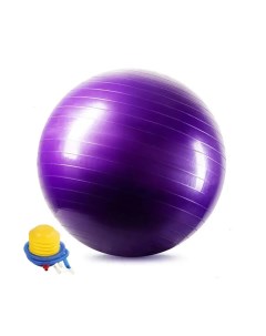 Мяч гимнастический фитбол с насосом 55 см фиолетовый Ametist