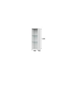 Шкаф навесной со стеклом МС Соло К Белый Белый глянец Sv-мебель