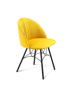 Стул SHT-ST35-1/S100 артикул СТ-599 имперский желтый/черный муар Sheffilton