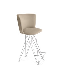 Стул барный SHT-ST36/S66 артикул СТ-581 ванильный крем/хром лак Sheffilton