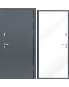 Входная дверь 70 глухая правая 2060 х 980мм RAL 7016 RAL 9003 муар Nord doors