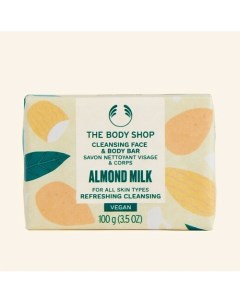 Деликатное мыло Almond Milk для сухой кожи лица и тела с миндальным молочком 100 The body shop
