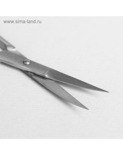 Ножницы маникюрные для кутикулы загнутые 9 7 см цвет матовый серебристый НСС 6D Silver star