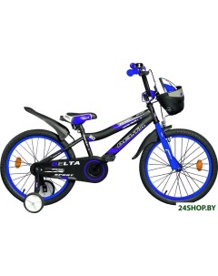 Детский велосипед Sport 20 черный синий 2019 Delta