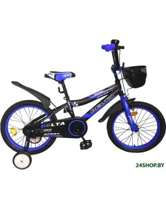 Детский велосипед Sport 18 черный синий 2019 Delta