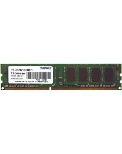 Оперативная память Patriot 2GB DDR3 PC3 12800 PSD32G160081 Patriot (компьютерная техника)