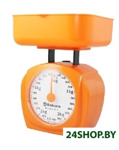 Весы кухонные SA 6017A оранжевый Сакура