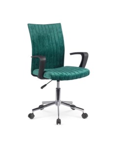 Кресло компьютерное DORAL темно зеленый хром Halmar