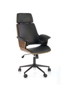 Кресло компьютерное WEBER ореховый/черный Halmar
