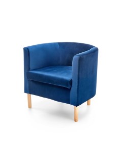Кресло CLUBBY 2 темно синий натуральный Halmar