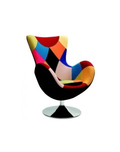 Кресло BUTTERFLY PATCHWORK разноцветный хром Halmar