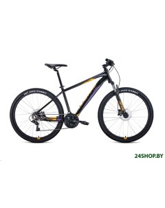 Велосипед Apache 27 5 3 0 disc р 21 2021 черный желтый Forward