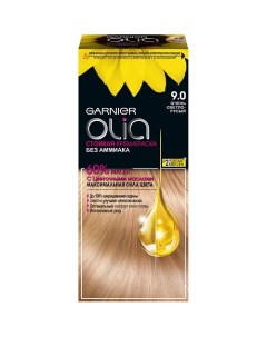 Стойкая крем краска для волос Olia с цветочными маслами без аммиака Garnier