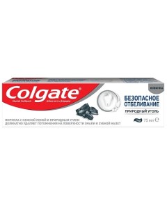 Отбеливающая зубная паста Безопасное Отбеливание Природный Уголь Colgate