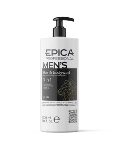 Шампунь для волос и тела 3в1 универсальный мужской MEN S Epica professional