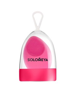 Косметический спонж для макияжа со срезом Розовый Flat End blending sponge Pink Solomeya