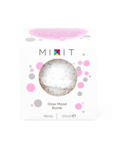 Блестящий бурлящий шар для ванны с витамином Е и растительными экстрактами Glow Mood Bomb Mixit