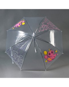 Зонт детский Котик единорожка полуавтомат прозрачный d 90см Funny toys
