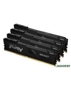 Оперативная память FURY Beast 4x32GB DDR4 PC4 25600 KF432C16BBK4 128 Kingston