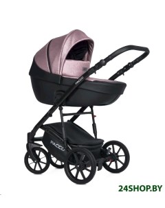 Детская универсальная коляска Basic Pacco 2 в 1 02 розовый черный Riko
