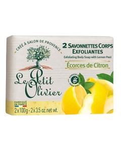 Мыло для тела отшелушивающее с перемолотой цедрой лимона Le petit olivier