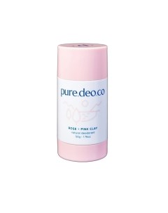 Дезодорант стик без солей алюминия с розой и розовой глиной Pure deo co