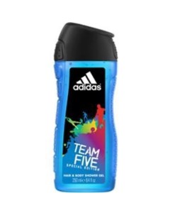 Гель для душа шампунь и гель для умывания для мужчин Team Five Adidas