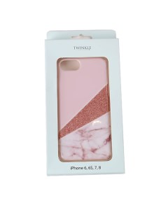 Чехол для iPhone 6 6S 7 8 Pink Marble Twinkle