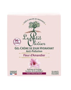 Гель крем для лица дневной с цветками миндального дерева Защита от агрессивных факторов окружающей с Le petit olivier