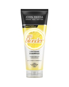 Шампунь осветляющий для натуральных мелированных и окрашенных светлых волос Sheer Blonde Go Blonder John frieda