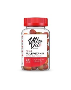 Витаминно минеральный комплекс для взрослых Gummies Adult Multivitamin вкус апельсин вишня клубника Ultravit