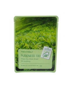 Маска тканевая для лица очищающая с экстрактом Зеленого чая Tonymoly