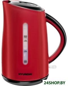 Чайник электрический HYK P3024 красный черный Hyundai